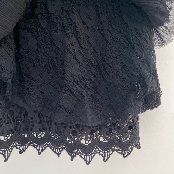Free People Black Two-tiered Dress Lace embroidery - Picture 8 of 15